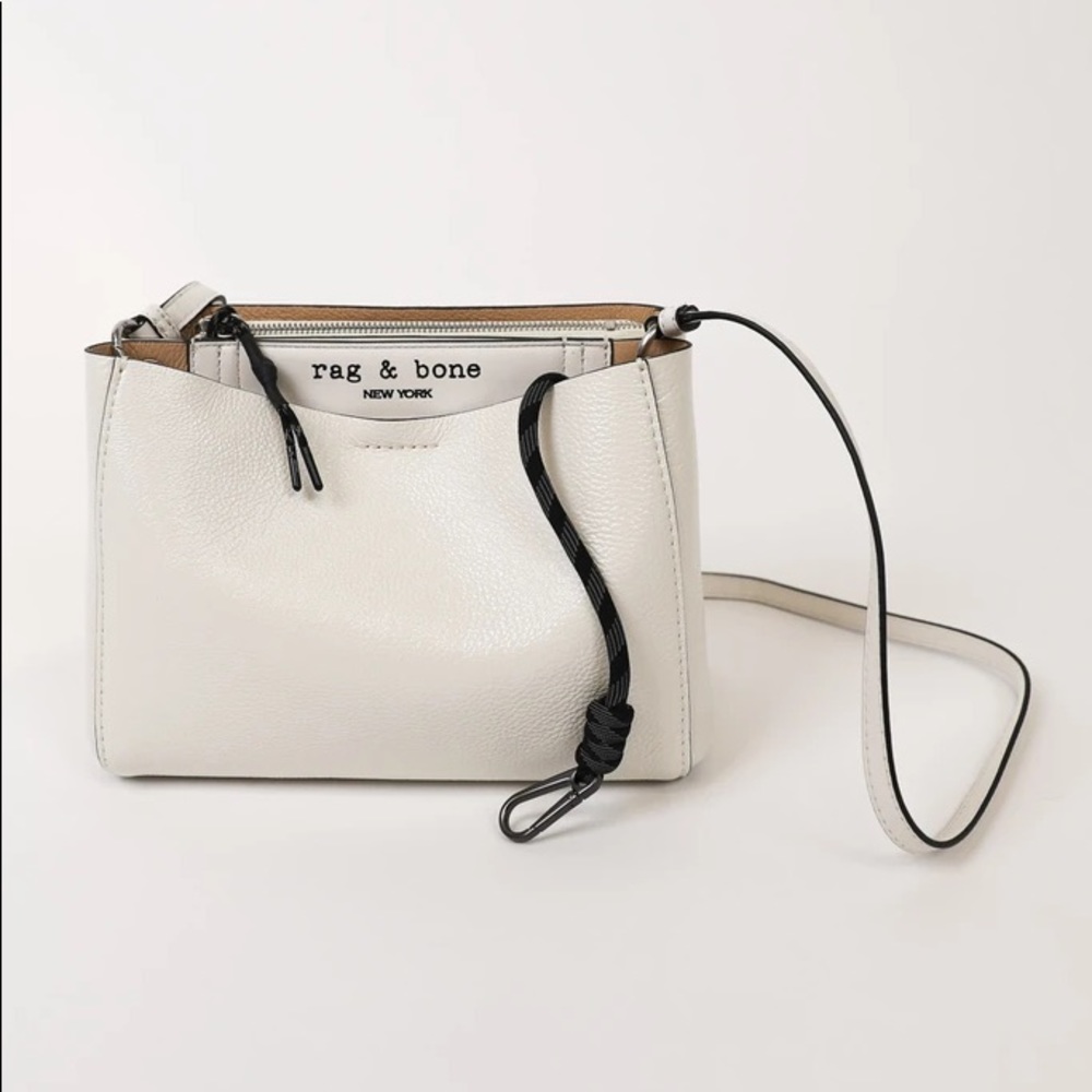 Rag & Bone Passenger Leather Crossbody Bag White - Picture 8 of 9